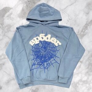 Brand New Sky Blue Sp5der Hoodie Men’s Medium